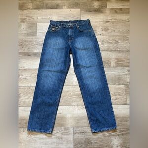 Cinch Men's Black Label Dark Wash Loose Fit Tapered Jeans Size 34x32 MB90633002